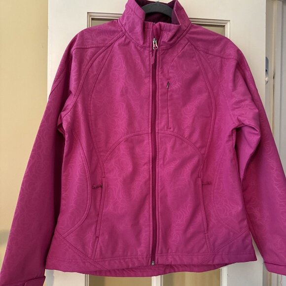 Double Diamond Ladies' Softshell Warm  Plush Lining Hooded Jacket -Pink  Large‎ - Picture 1 of 5